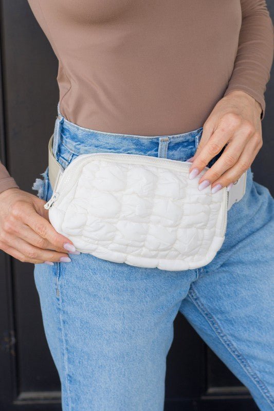 Anya Quilted Puffer Sling Belt Fanny Bum Bag - Bold Rose Boutique