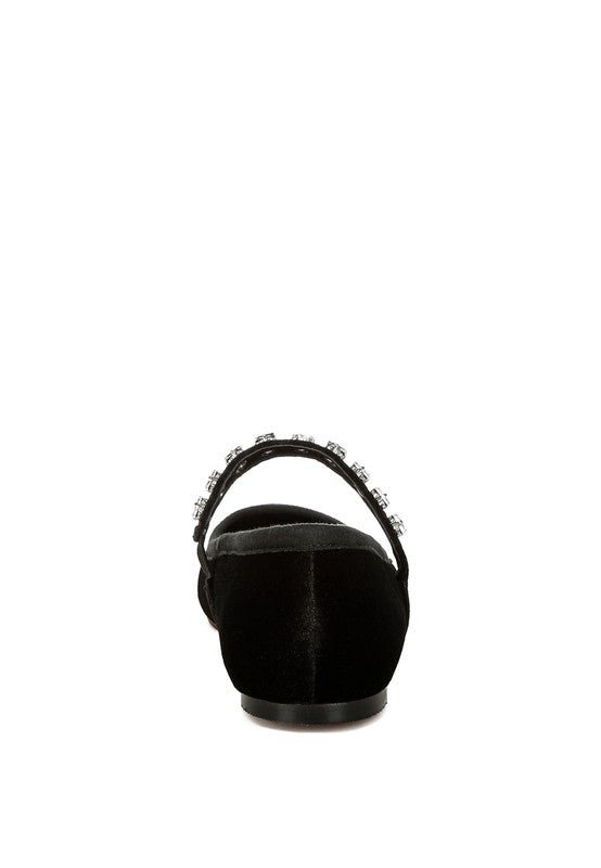 Aralia Velvet Mary Jane Ballerinas - Bold Rose Boutique