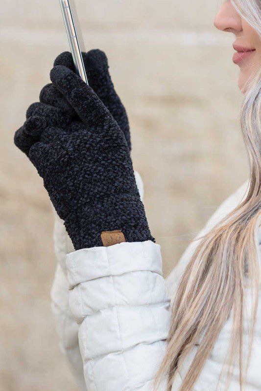 CC Chenille Touch Gloves - Bold Rose Boutique