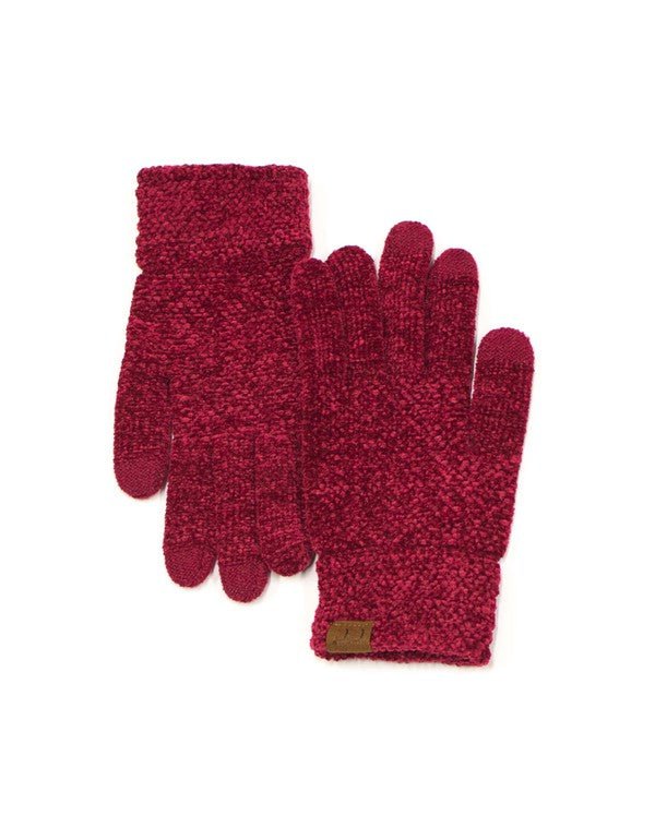 CC Chenille Touch Gloves - Bold Rose Boutique