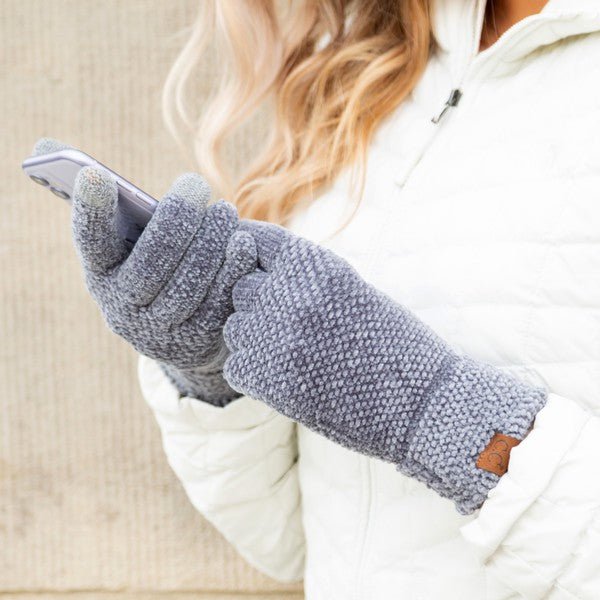 CC Chenille Touch Gloves - Bold Rose Boutique