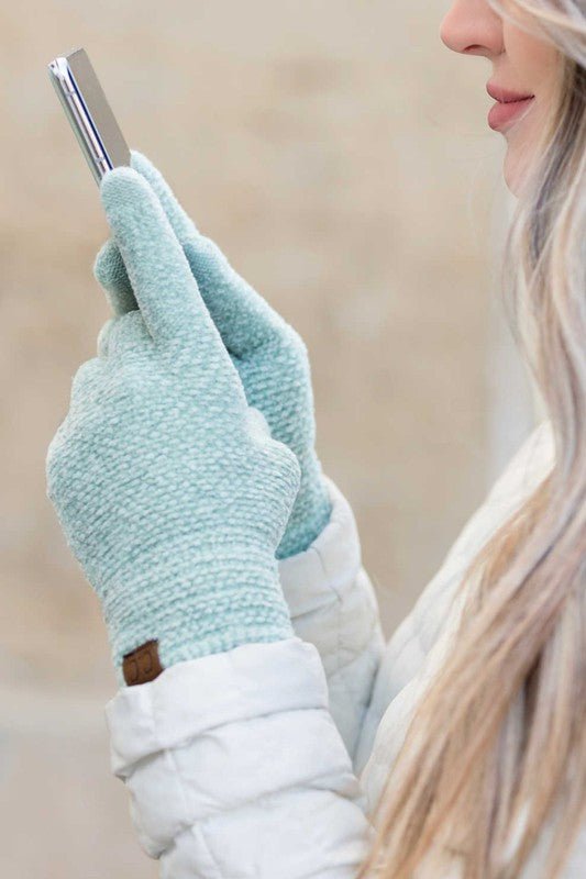 CC Chenille Touch Gloves - Bold Rose Boutique