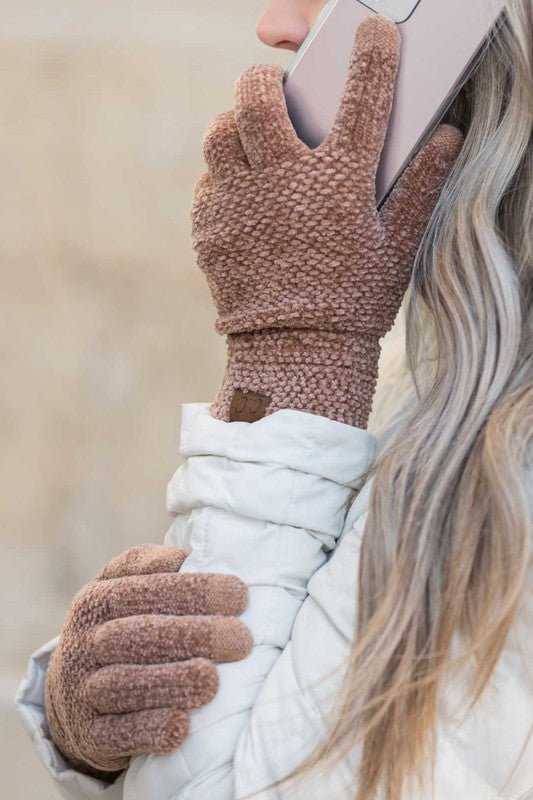 CC Chenille Touch Gloves - Bold Rose Boutique