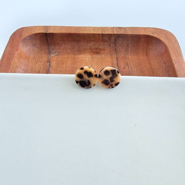 Cheetah Stud Earrings - Bold Rose Boutique