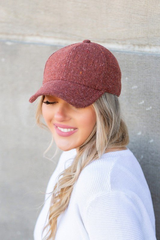 Fall Tweed Ball Cap - Bold Rose Boutique