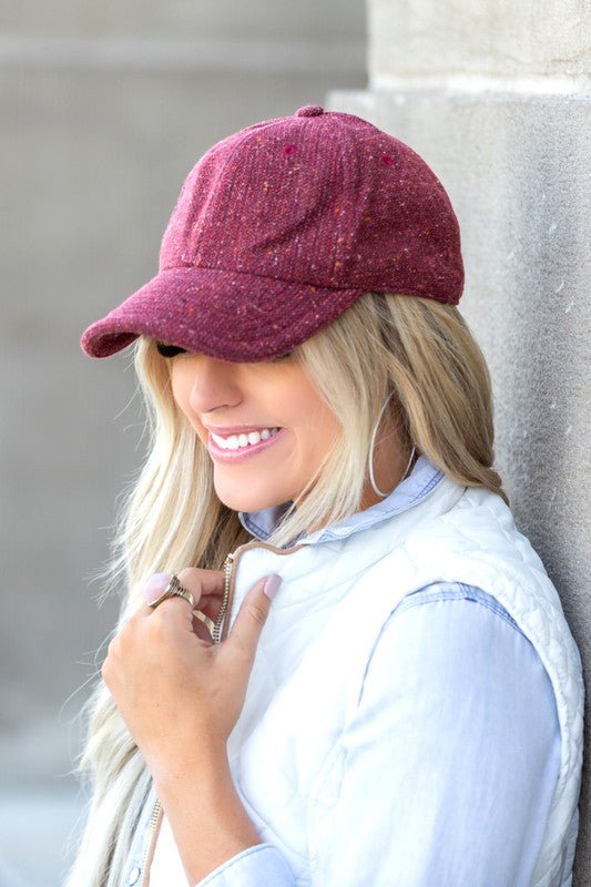 Fall Tweed Ball Cap - Bold Rose Boutique