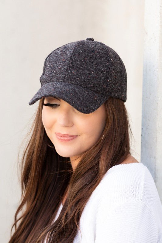 Fall Tweed Ball Cap - Bold Rose Boutique