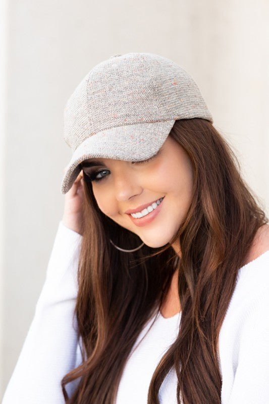 Fall Tweed Ball Cap - Bold Rose Boutique