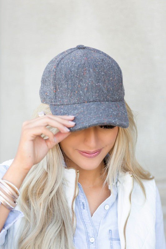 Fall Tweed Ball Cap - Bold Rose Boutique