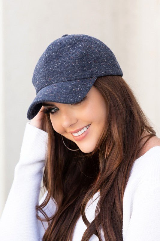 Fall Tweed Ball Cap - Bold Rose Boutique