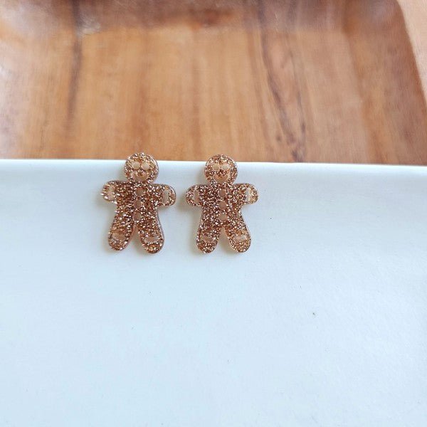 Gingerbread Man Stud - Bold Rose Boutique