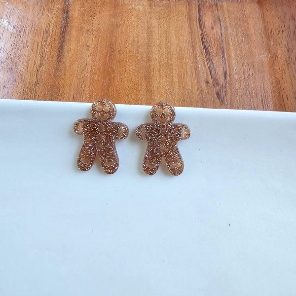 Gingerbread Man Stud - Bold Rose Boutique