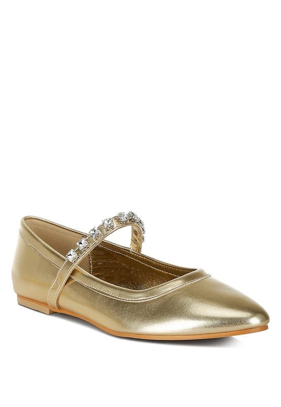 Gloxinia Metallic Mary Jane Ballerinas - Bold Rose Boutique