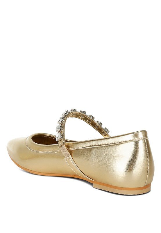 Gloxinia Metallic Mary Jane Ballerinas - Bold Rose Boutique