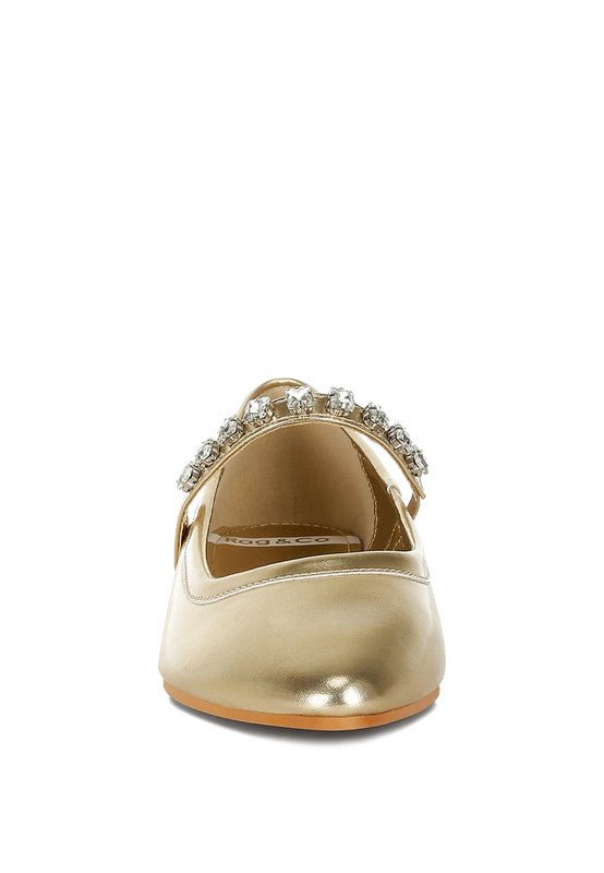 Gloxinia Metallic Mary Jane Ballerinas - Bold Rose Boutique