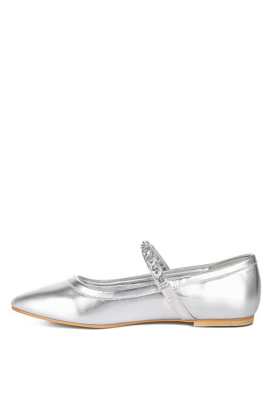 Gloxinia Metallic Mary Jane Ballerinas - Bold Rose Boutique