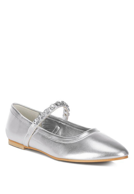 Gloxinia Metallic Mary Jane Ballerinas - Bold Rose Boutique