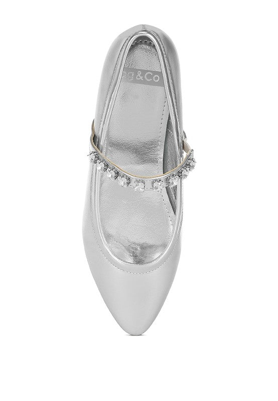 Gloxinia Metallic Mary Jane Ballerinas - Bold Rose Boutique