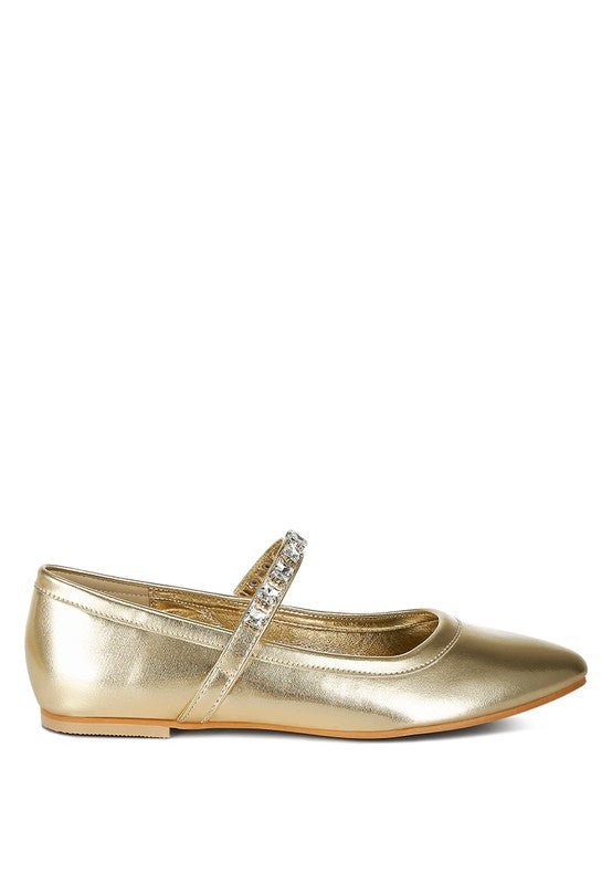 Gloxinia Metallic Mary Jane Ballerinas - Bold Rose Boutique