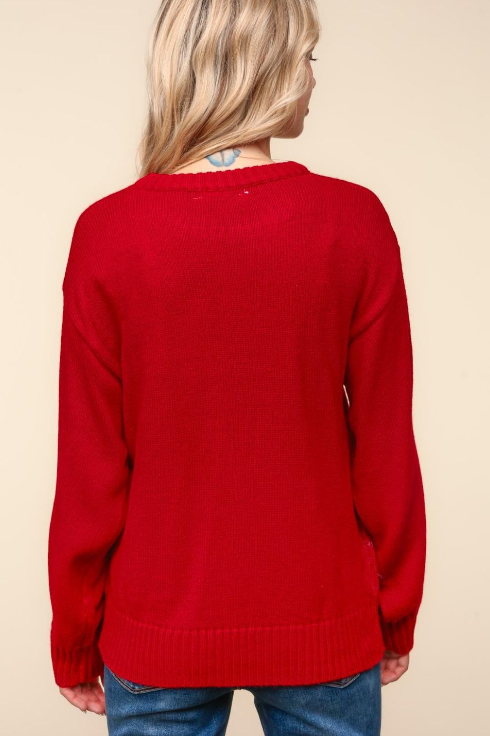 Haptics Santa Sparkle Brushed Sweater - Bold Rose Boutique