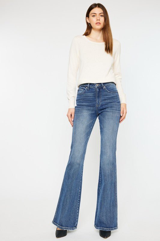 High Rise Flare Jeans - Bold Rose Boutique