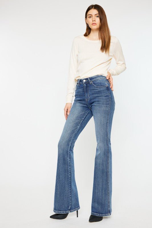 High Rise Flare Jeans - Bold Rose Boutique