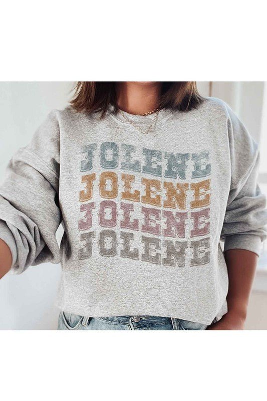 JOLENE WESTERN DOLLY GRAPHIC SWEATSHIRT - Bold Rose Boutique