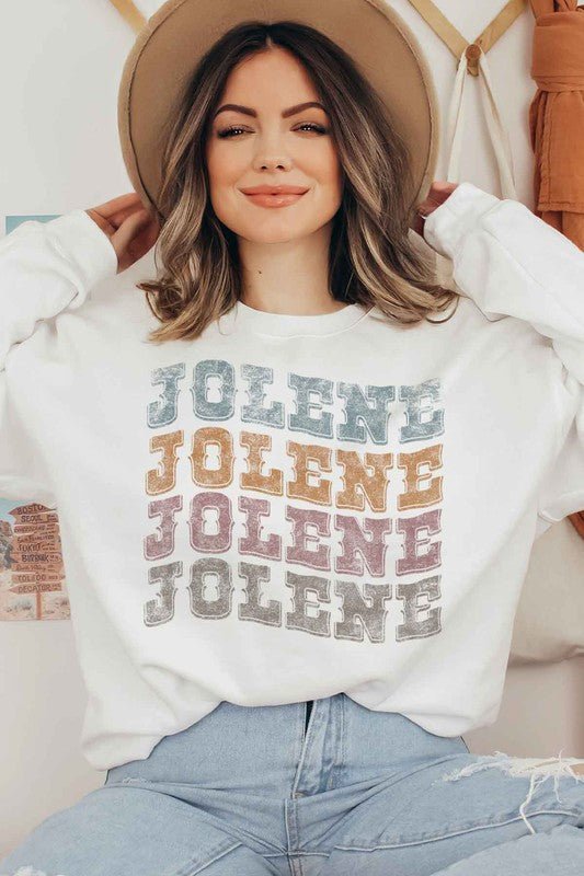 JOLENE WESTERN DOLLY GRAPHIC SWEATSHIRT - Bold Rose Boutique