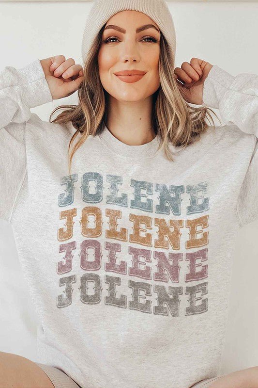 JOLENE WESTERN DOLLY GRAPHIC SWEATSHIRT - Bold Rose Boutique