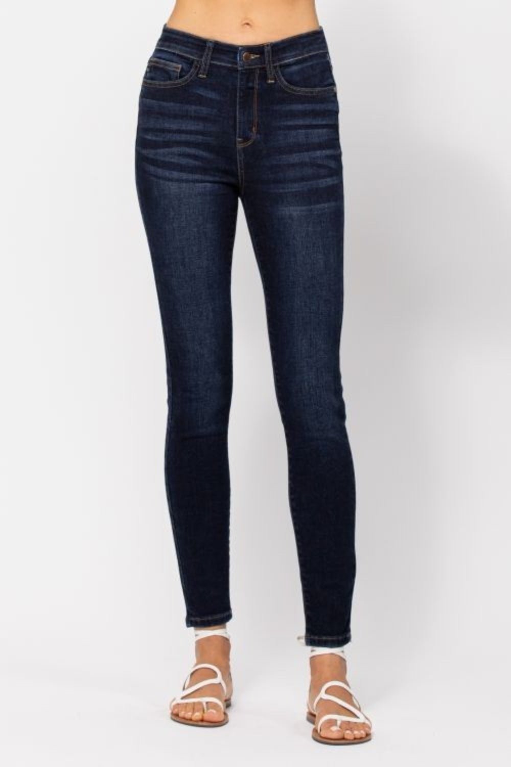 Judy Blue Full Size High Waist Handsand Skinny Jeans - Bold Rose Boutique