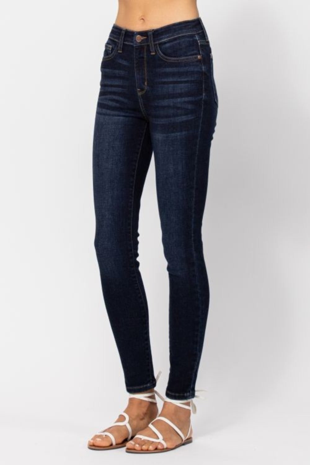 Judy Blue Full Size High Waist Handsand Skinny Jeans - Bold Rose Boutique