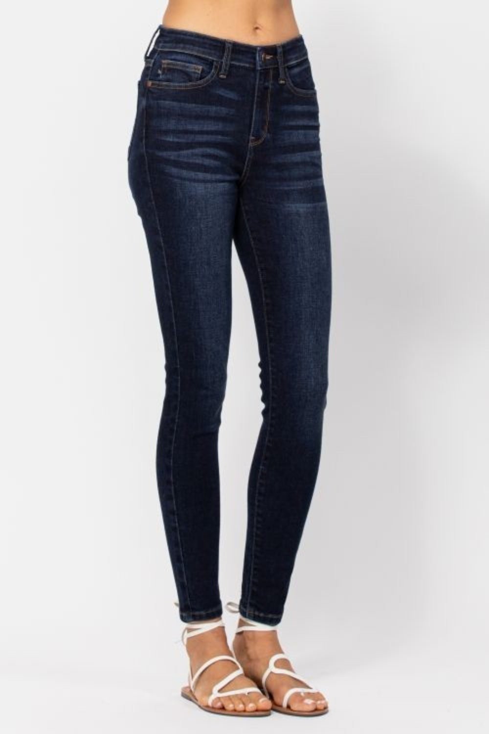 Judy Blue Full Size High Waist Handsand Skinny Jeans - Bold Rose Boutique