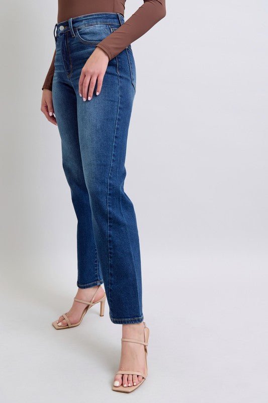 Judy Blue Full Size Side Seam Detail Straight Jeans with Pockets - Bold Rose Boutique