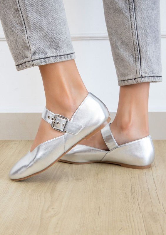 LEVI METALLIC BALLETINA FLAT - Bold Rose Boutique