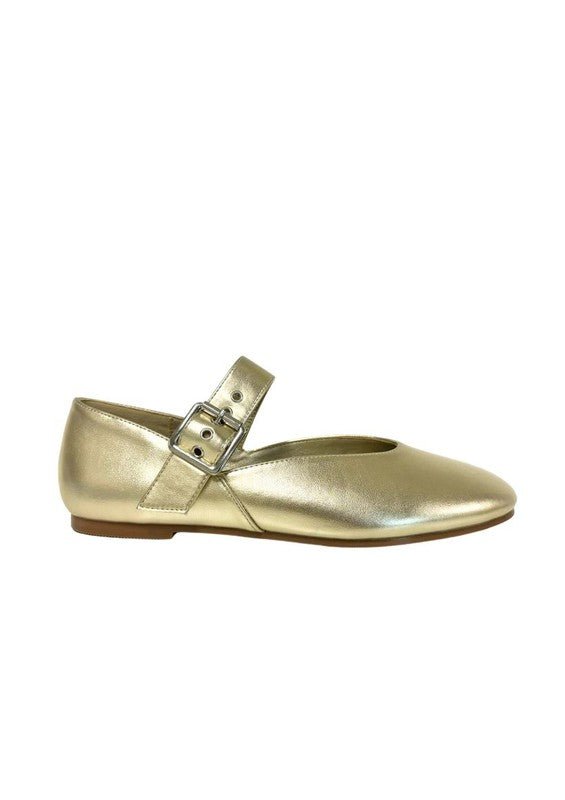 LEVI METALLIC BALLETINA FLAT - Bold Rose Boutique