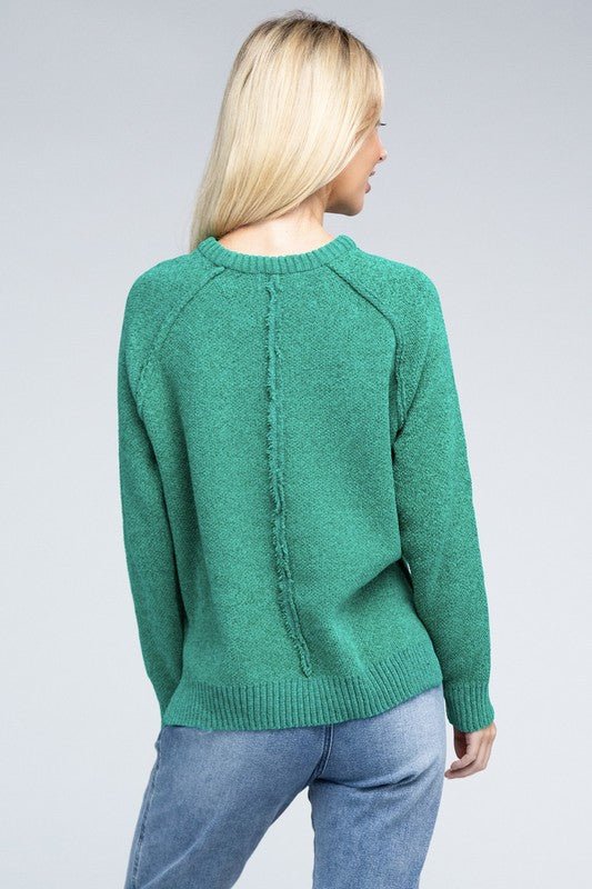 Raglan Chenille Sweater - Bold Rose Boutique