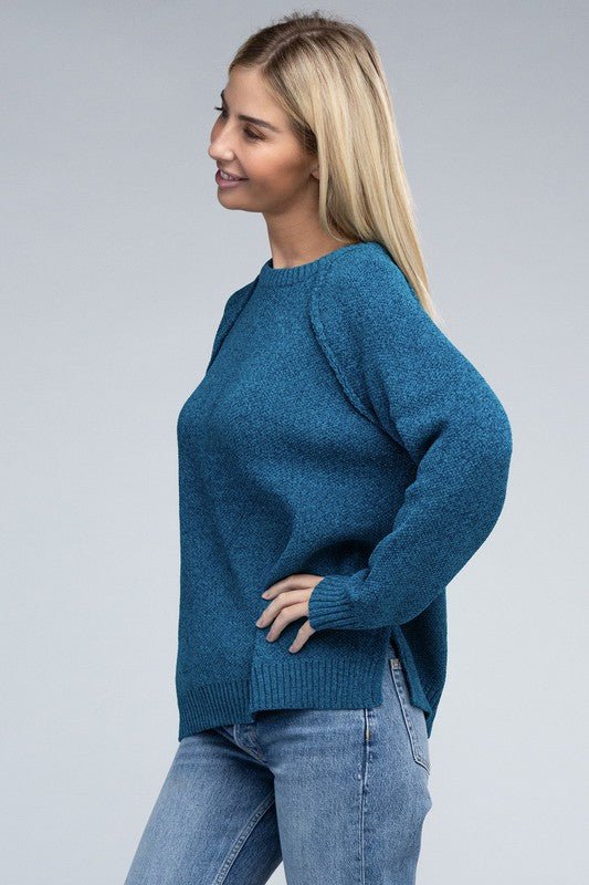 Raglan Chenille Sweater - Bold Rose Boutique