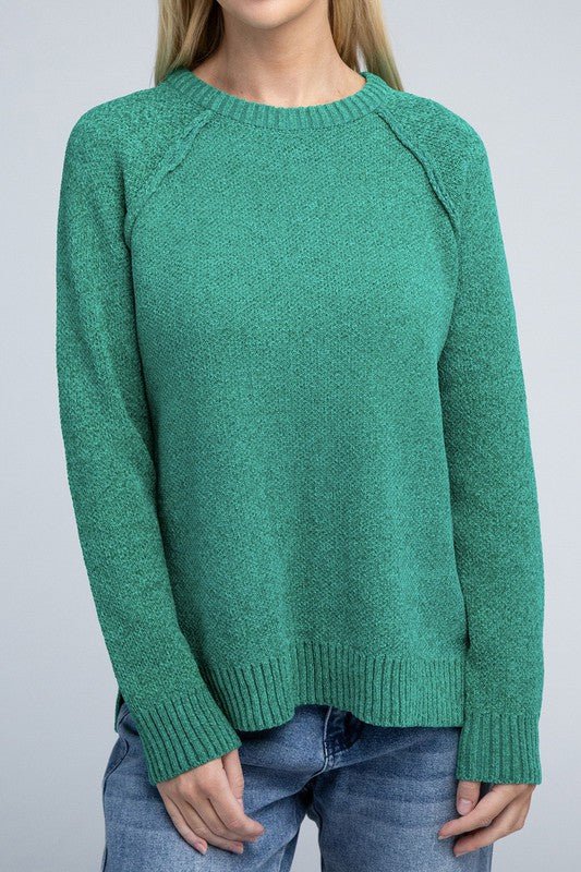 Raglan Chenille Sweater - Bold Rose Boutique