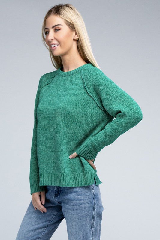 Raglan Chenille Sweater - Bold Rose Boutique