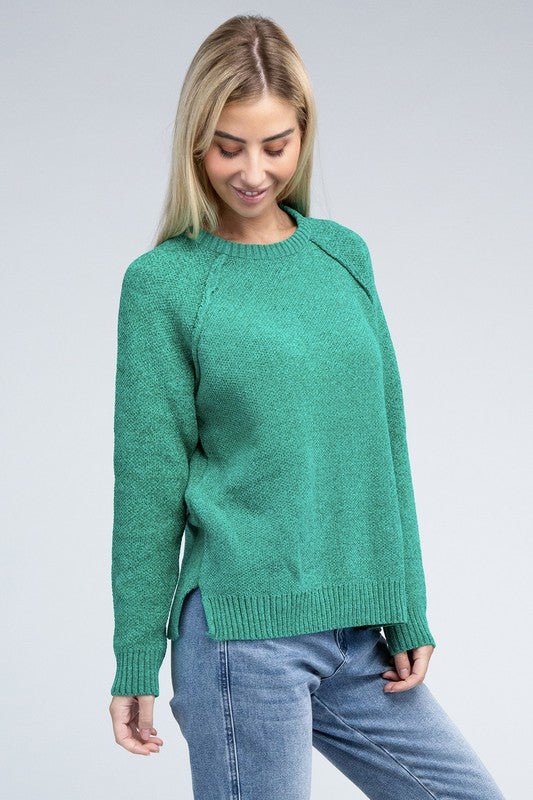 Raglan Chenille Sweater - Bold Rose Boutique