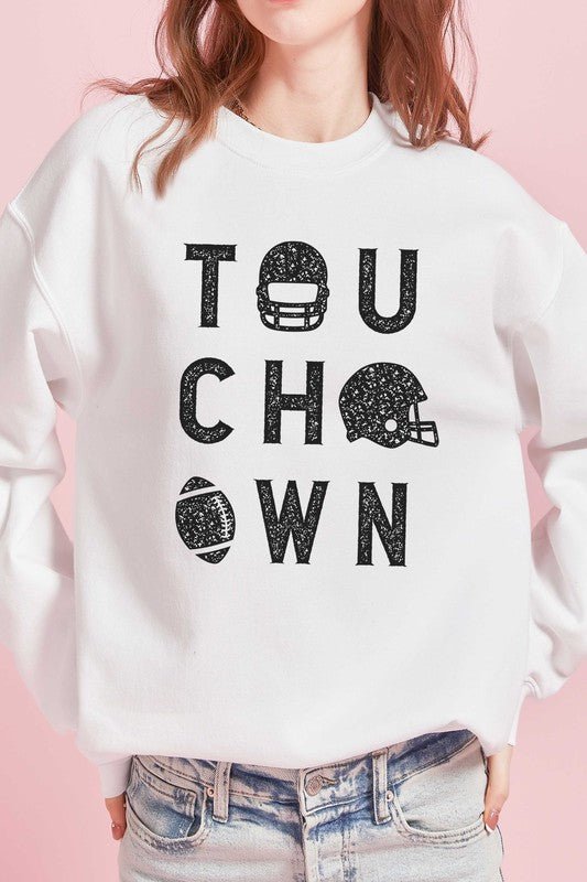 TOUCHDOWN GRAPHIC SWEATSHIRT - Bold Rose Boutique