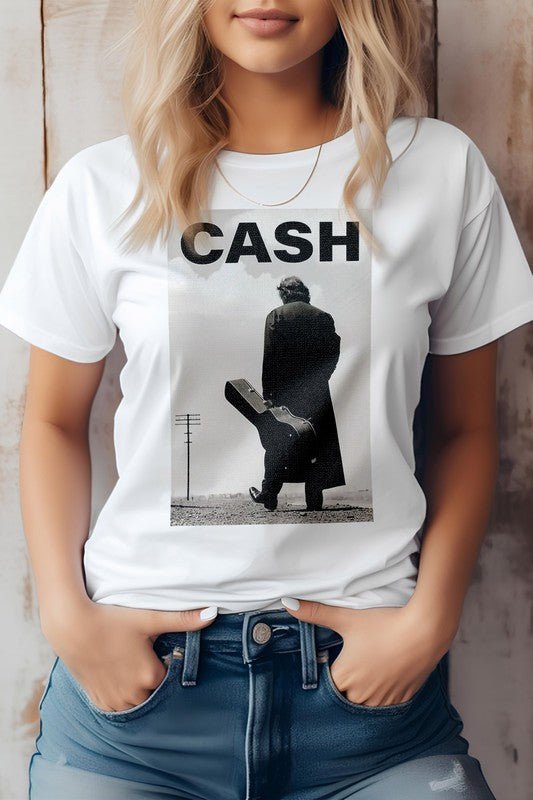 Walk The Line, Johnny Cash, Music Graphic Tee - Bold Rose Boutique