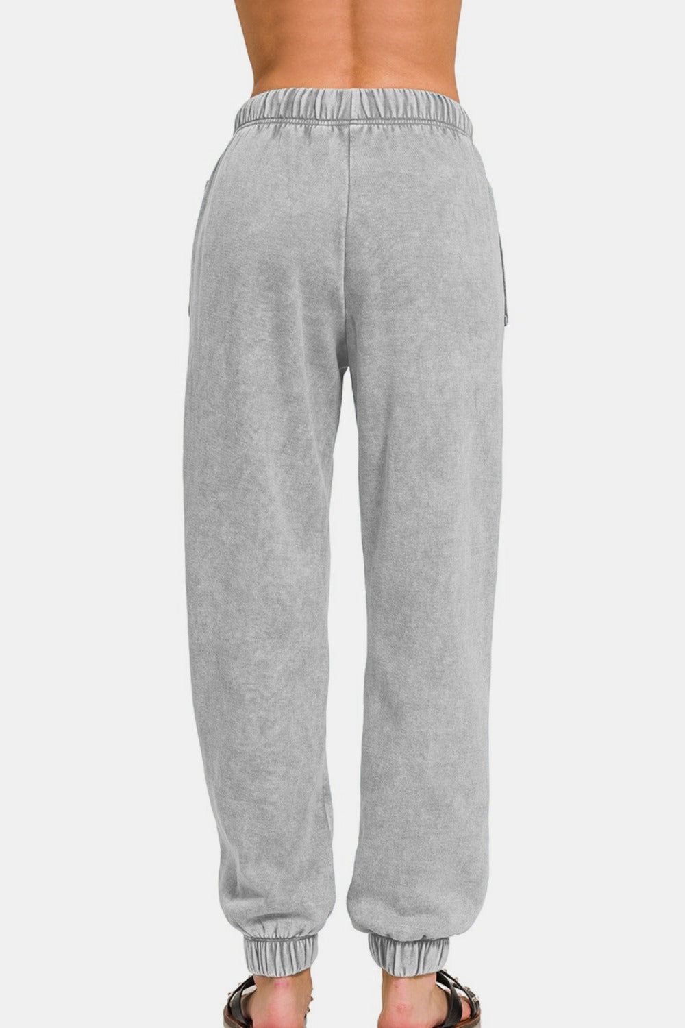 Zenana Full Size Acid Wash Fleece Drawstring Sweatpants with Pockets - Bold Rose Boutique