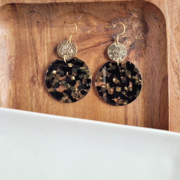 Zoey Earrings - Black & Bronze - Bold Rose Boutique