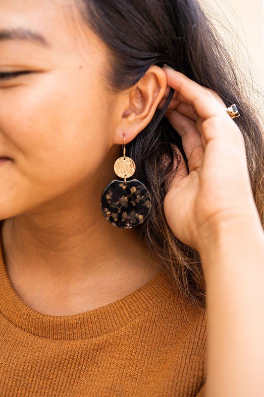 Zoey Earrings - Black & Bronze - Bold Rose Boutique