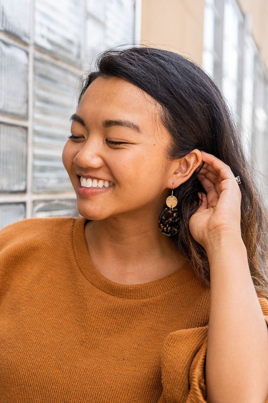 Zoey Earrings - Black & Bronze - Bold Rose Boutique