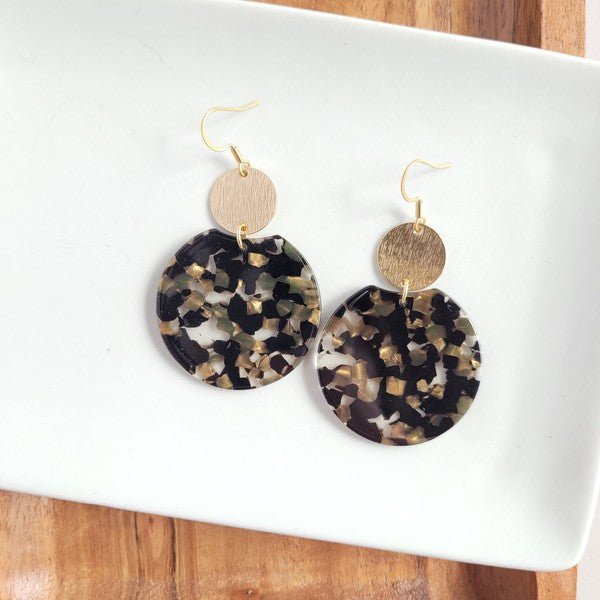 Zoey Earrings - Black & Bronze - Bold Rose Boutique