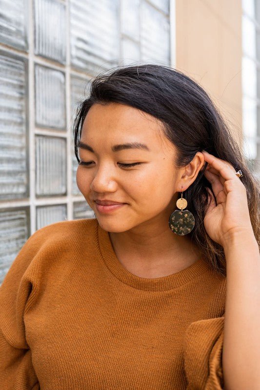 Zoey Earrings - Black & Bronze - Bold Rose Boutique